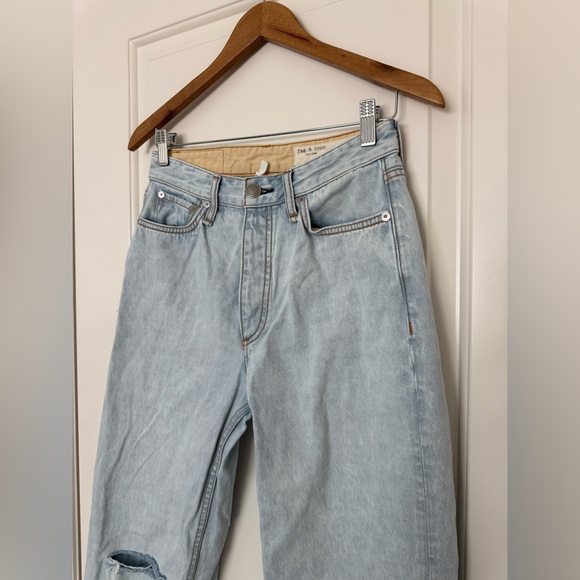 Rag & Bone Alex High Rise Straight Leg Jeans Light Wash Distressed 90s Denim 27 - Picture 5 of 12